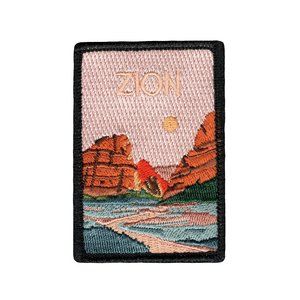 Zion National Park Patch | Embroidered | Iron or Sew On | Minimalist